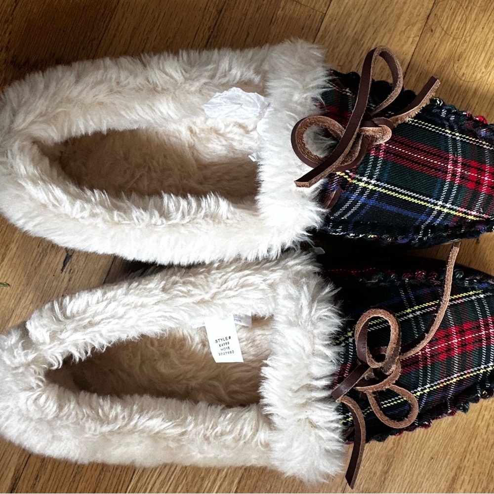 J. Crew Plaid and Cream Slippers - Picture 4 of 4